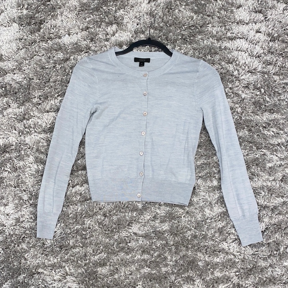 Light blue button up sweater